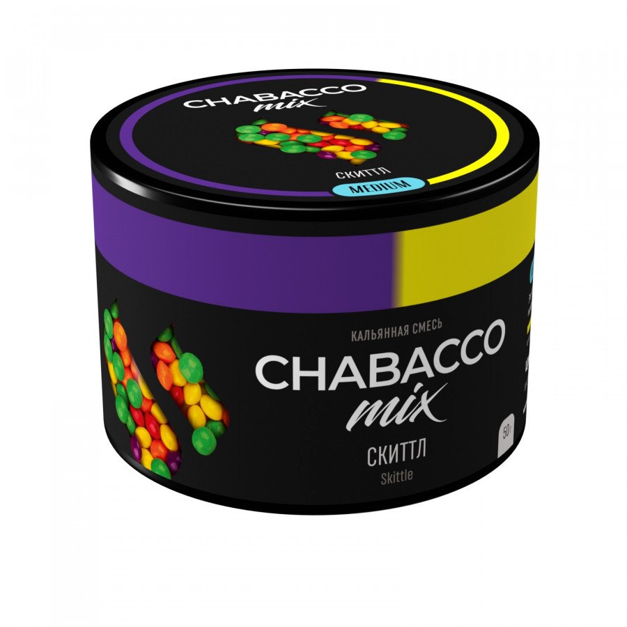 Фото и внешний вид — Смесь для кальяна Chabacco 50гр medium - Skittle (Скиттл)