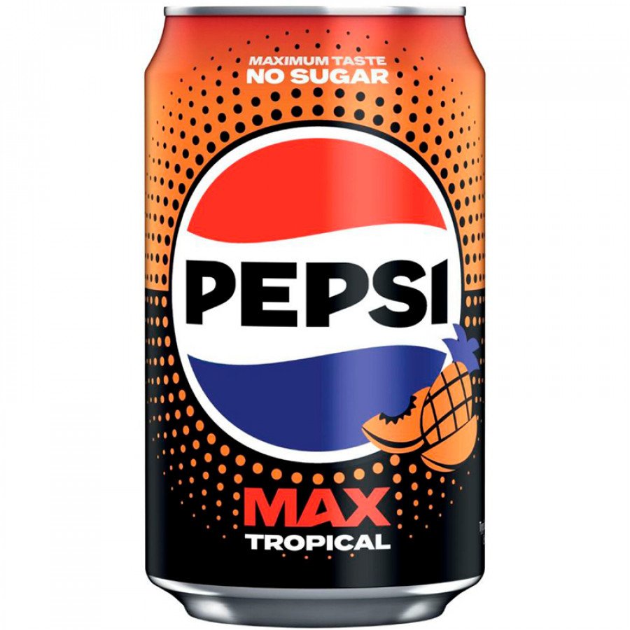 Фото и внешний вид — Pepsi MAX Tropical No Sugar 330мл
