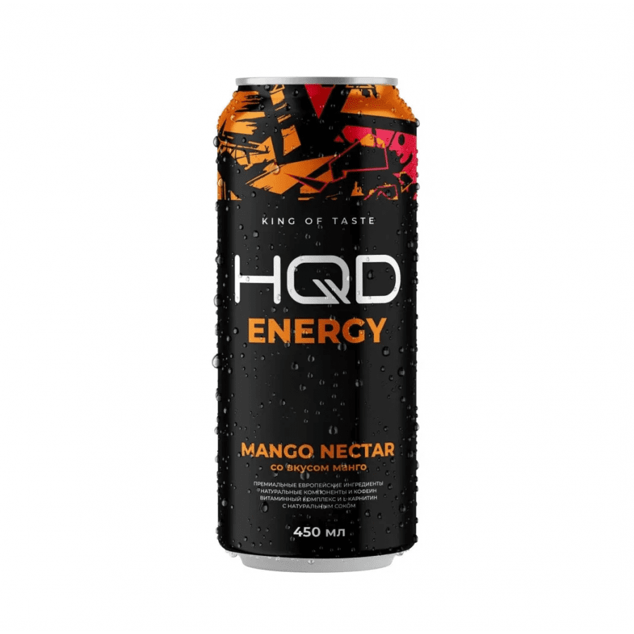 Фото и внешний вид — Энергетический напиток HQD Energy - Mango Nectar (Манго) 450мл