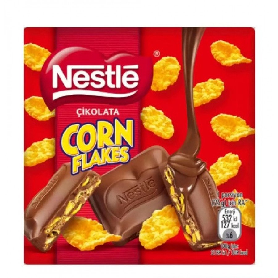 Фото и внешний вид — Nestle Corn Flakes шоколад 60гр (6шт/уп)*24