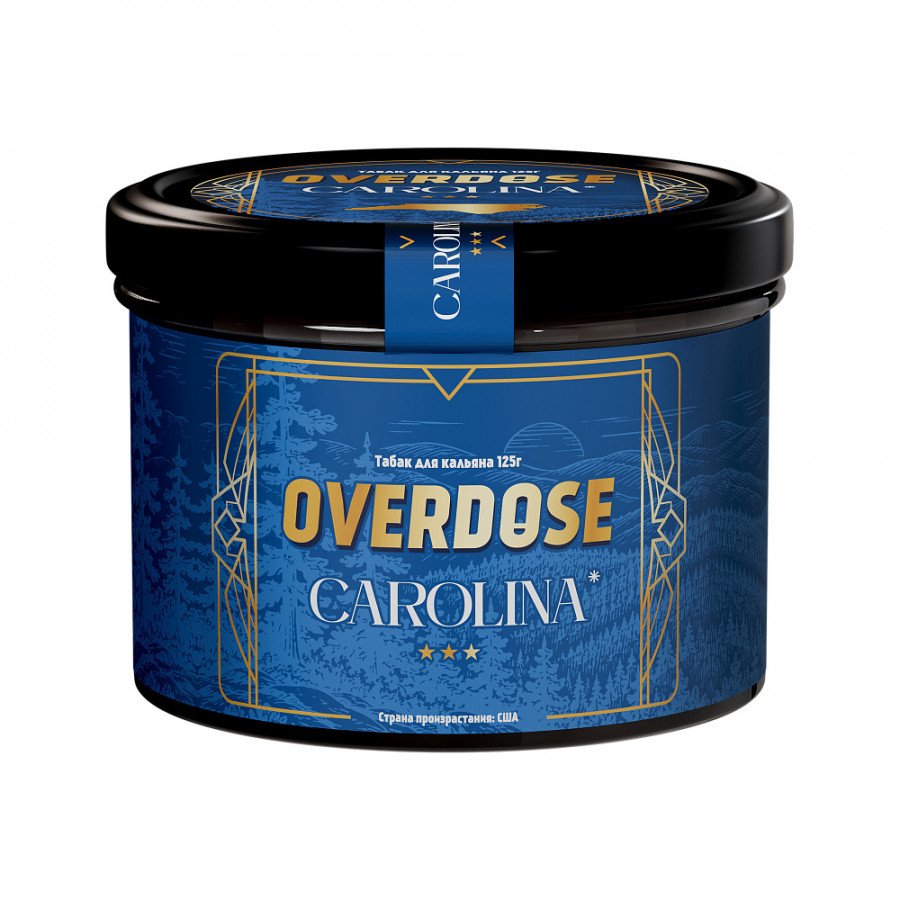 Фото и внешний вид — Табак для кальяна OVERDOSE 125г - Carolina (Каролина)