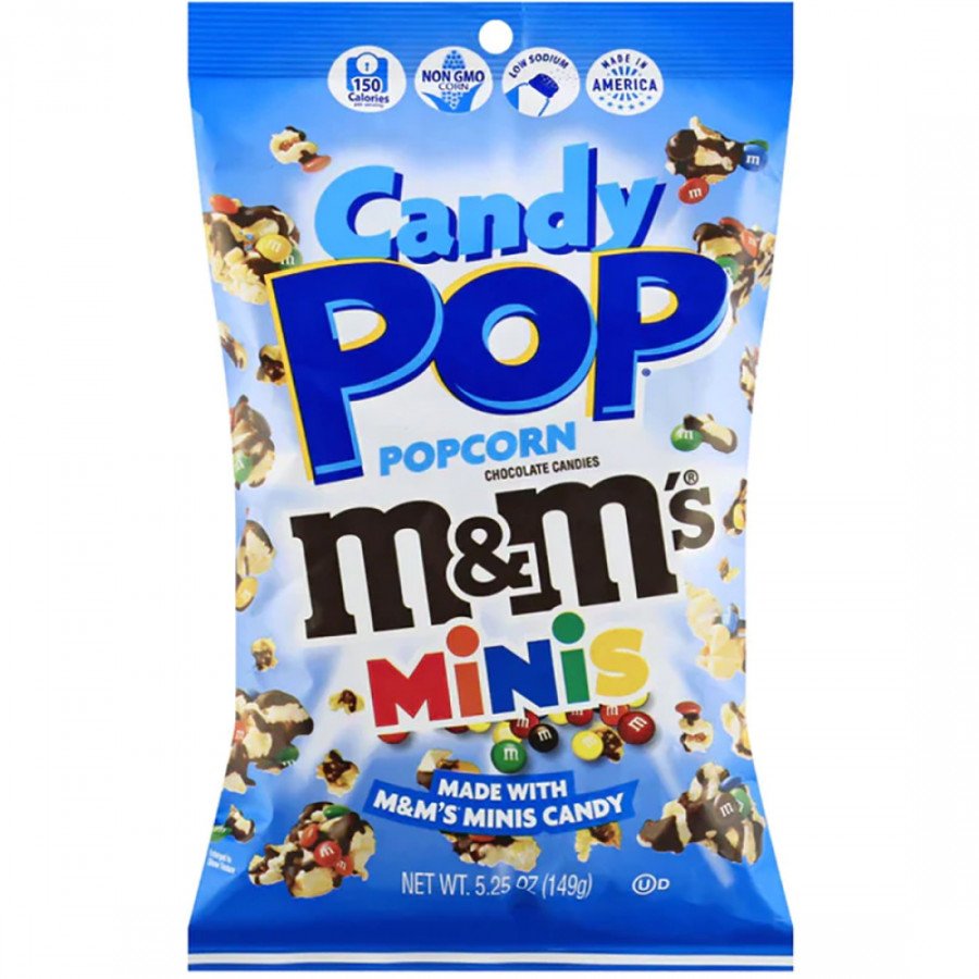 Фото и внешний вид — Попкорн Candy Pop M&M's Mini 28г (8шт/уп)