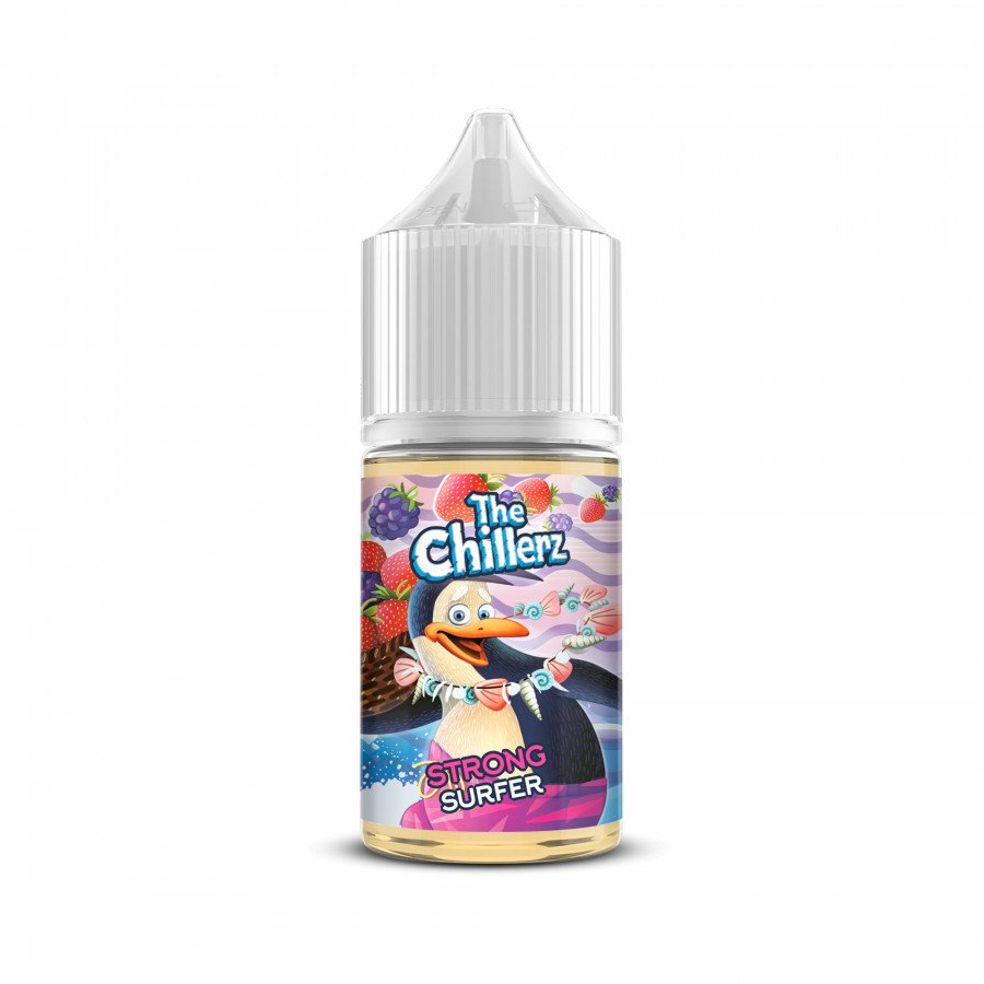Фото и внешний вид — Жидкость THE CHILLERZ SALT - Surfer (Клубника Ежевика Ментол) 30мл strong