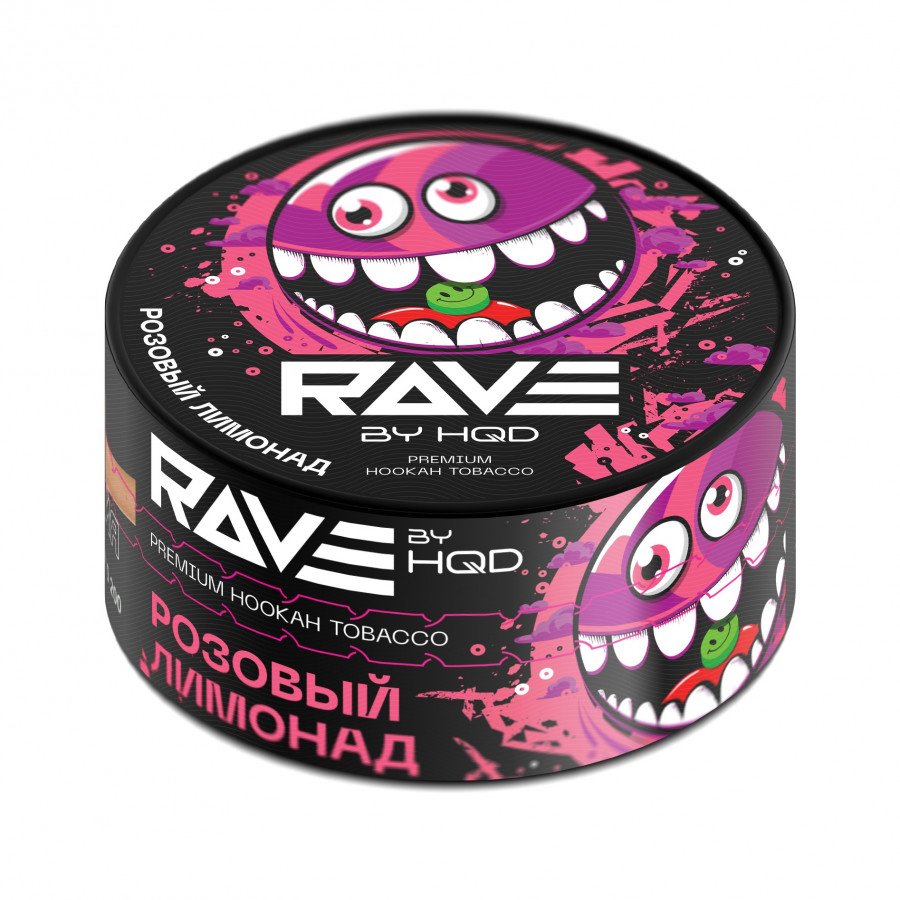 Фото и внешний вид — Табак для кальяна RAVE 25г - Розовый Лимонад