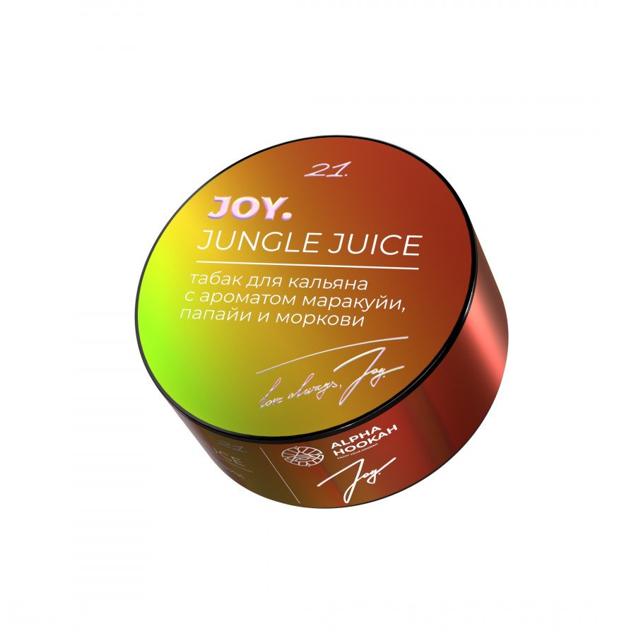 Фото и внешний вид — Табак для кальяна JOY 25г - Jungle Juice (Маракуйя Папайя Морковь)