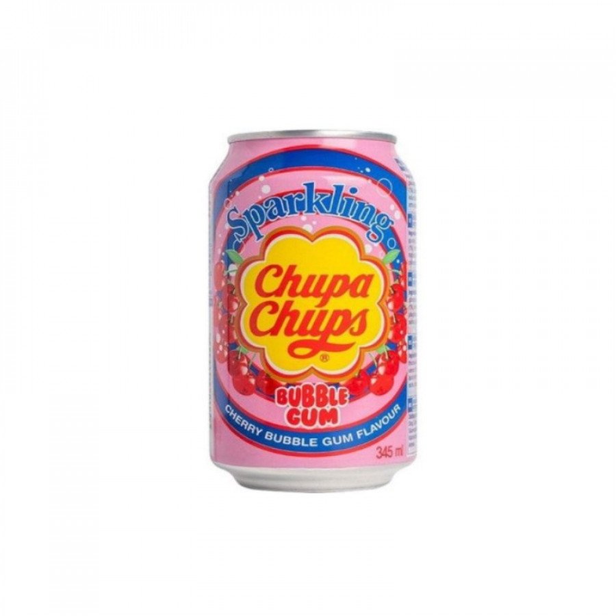 Фото и внешний вид — Газированный напиток Chupa Chups - Bubble Gum Cherry 345мл
