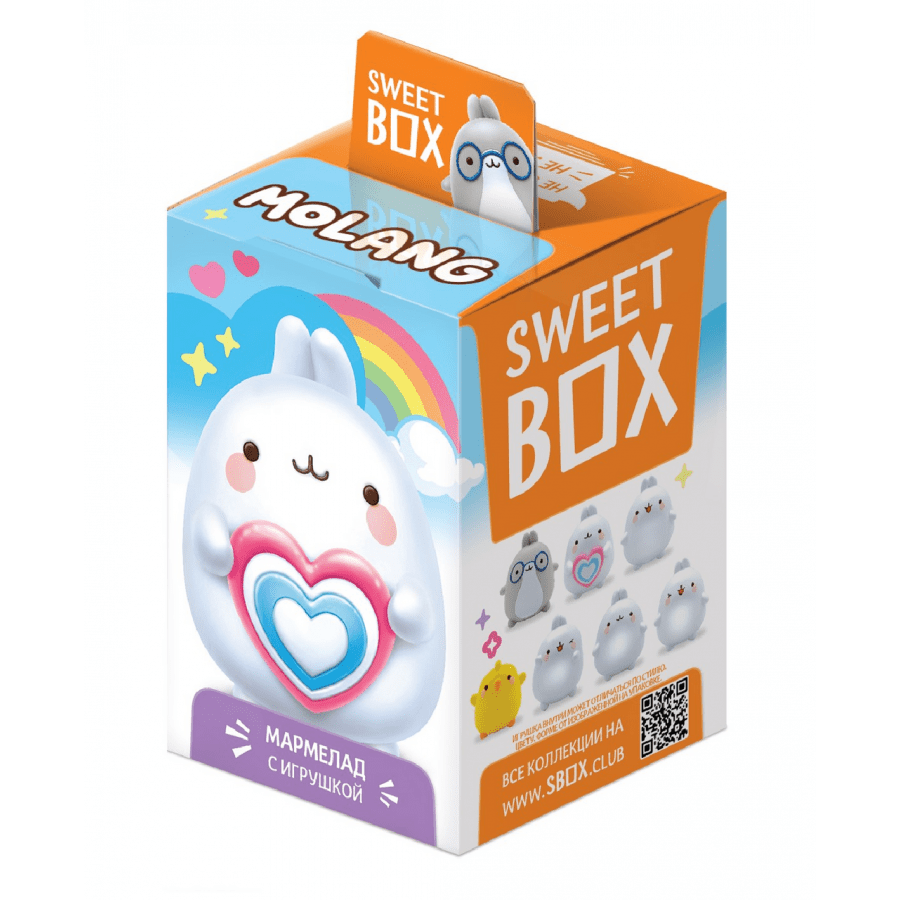 Фото и внешний вид — Мармелад Sweet Box с подарком - Molang 10гр (10шт\уп)