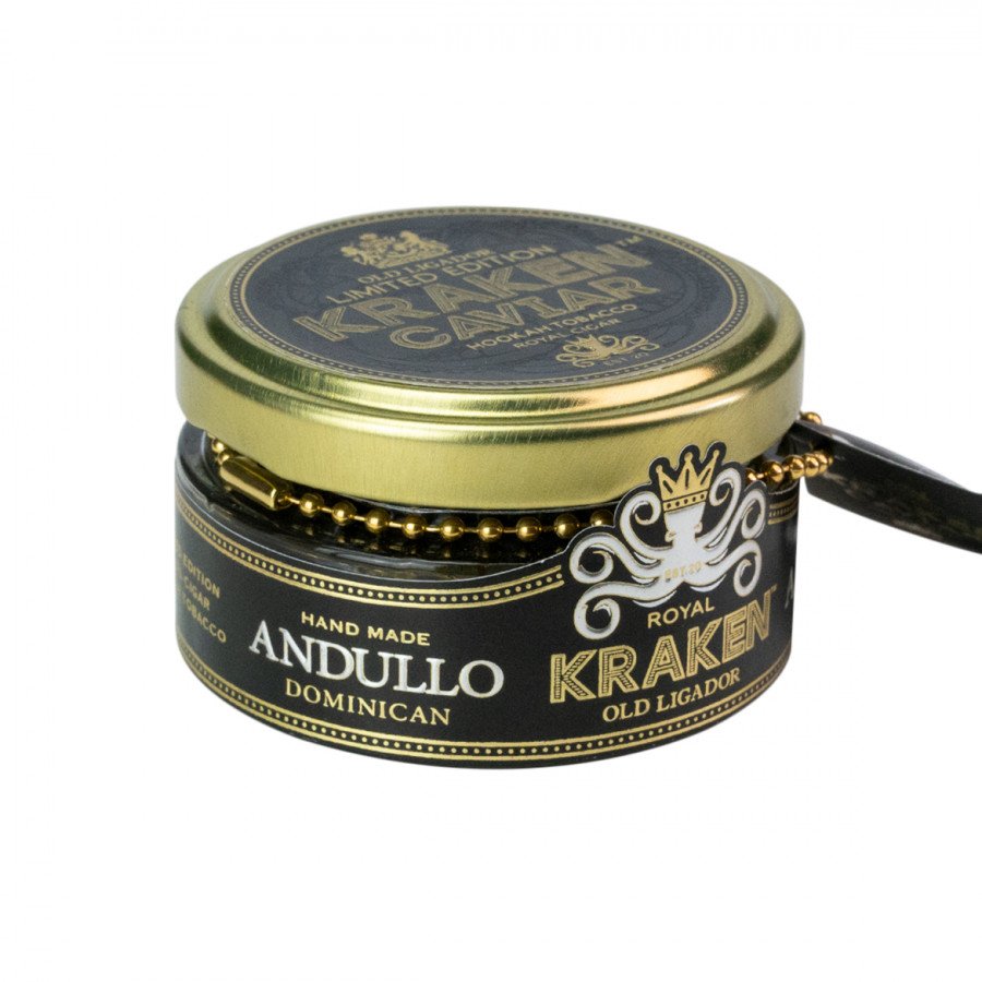 Фото и внешний вид — Табак для кальяна KRAKEN line Caviar 30г - Dominican Andullo