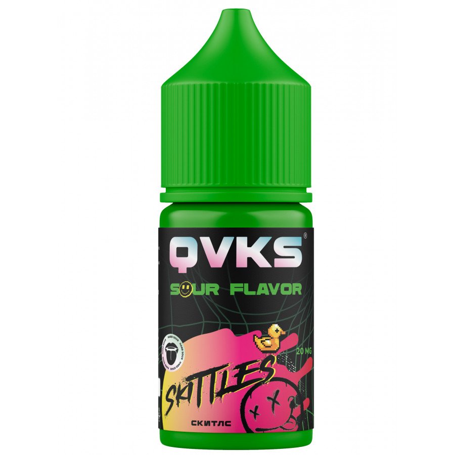 Фото и внешний вид — Жидкость QVKS Sour - Скитлс 30мл strong