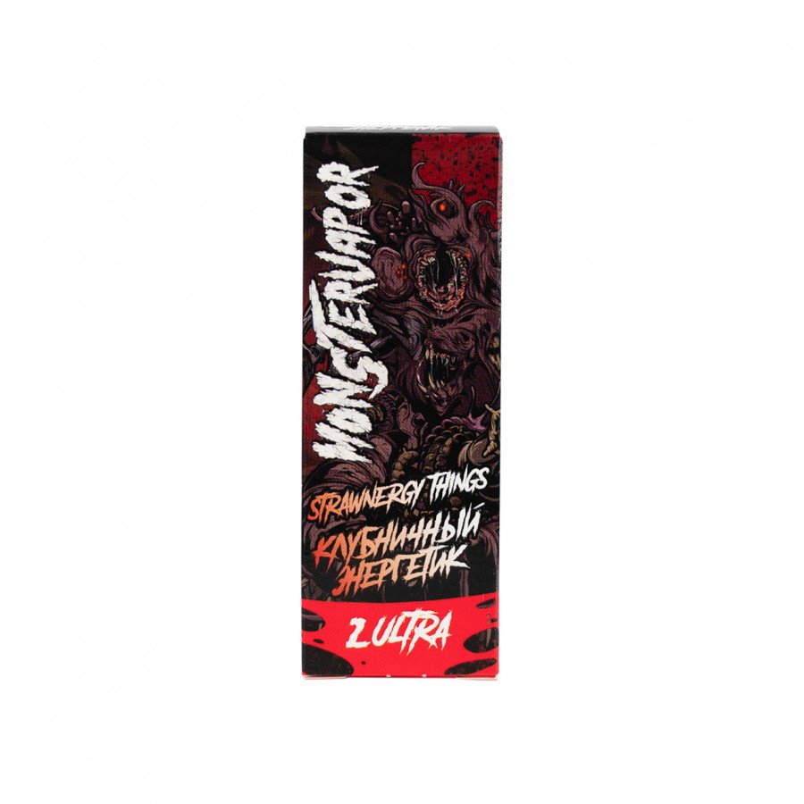 Фото и внешний вид — Жидкость MONSTERVAPOR SALT - Strawnergy Things (Клубничный энергетик) 30мл strong
