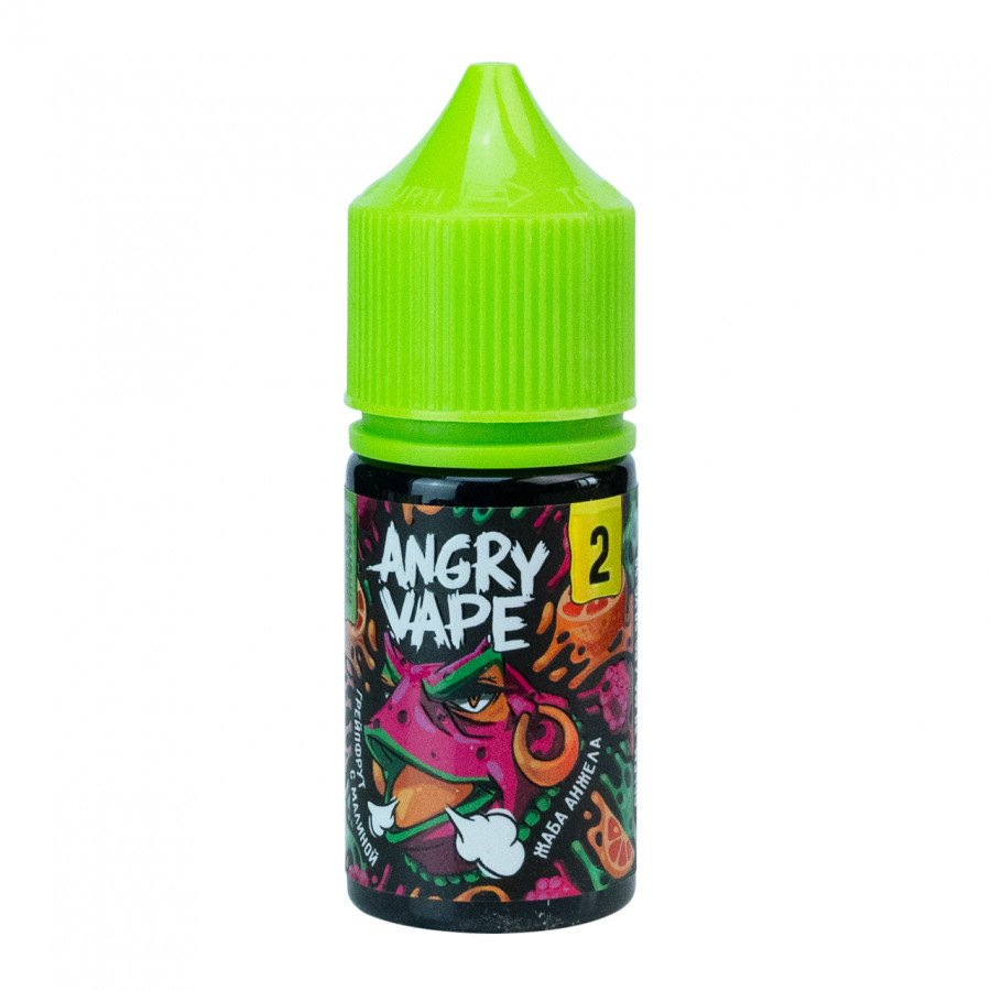 Фото и внешний вид — Жидкость ANGRY VAPE SALT - Жаба Анжела (Грейпфрут Малина) 30мл 20мг