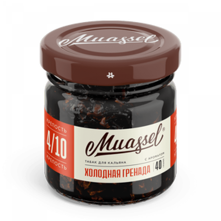 Фото и внешний вид — Табак для кальяна MUASSEL (4/10) 40гр - Холодная гренада