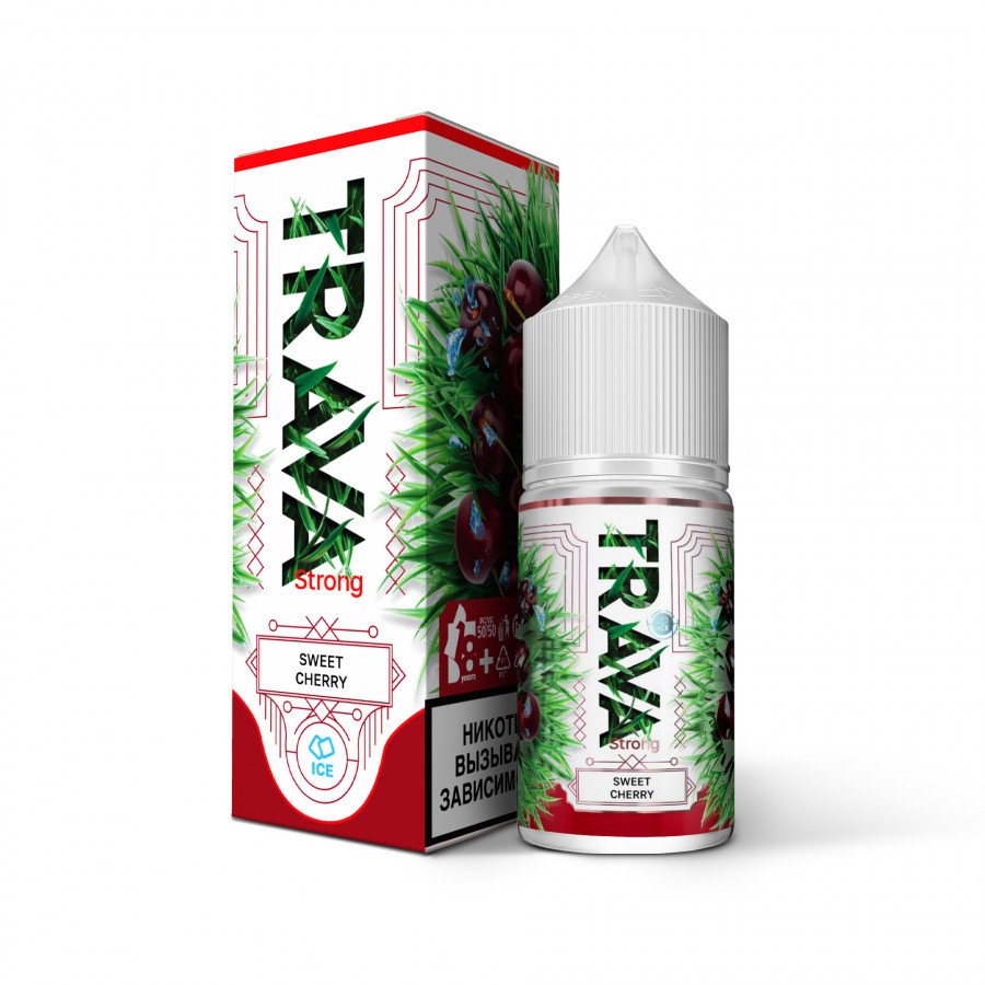 Фото и внешний вид — Жидкость TRAVA SALT - Sweet Cherry (Вишня лед) 30мл strong