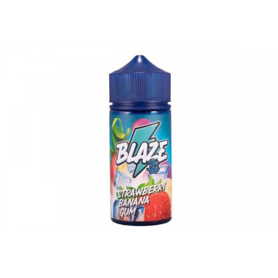 Фото и внешний вид — Жидкость BLAZE ON ICE - Strawberry Banana Gum (Клубника банан жвачка) 100мл 3мг