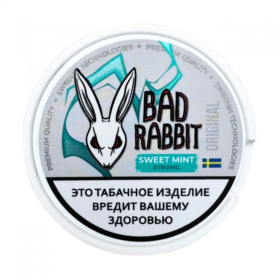Фото и внешний вид — Табак BAD RABBIT - Strong Sweet Mint Original (10г)