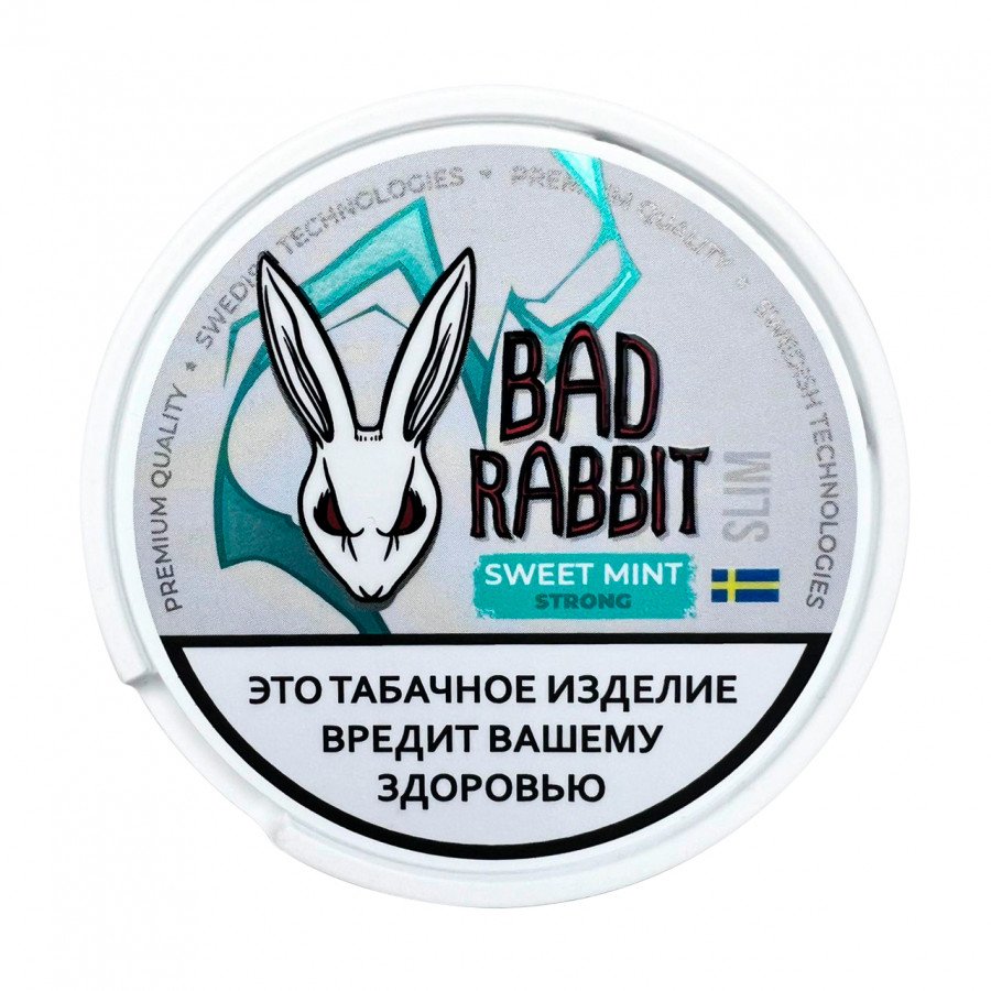 Фото и внешний вид — Табак BAD RABBIT - Strong Sweet Mint Slim (10г)