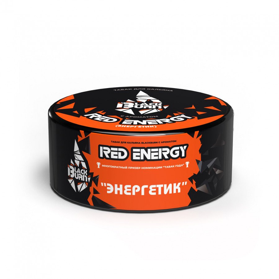 Фото и внешний вид — Табак для кальяна BURN BLACK 100гр - Red Energy (Энергетик)