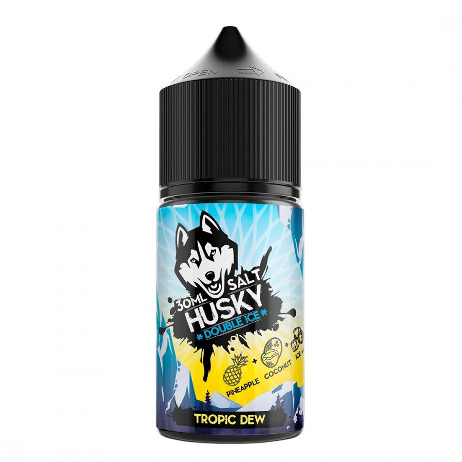 Фото и внешний вид — Жидкость HUSKY DOUBLE ICE SALT - Tropic Dew (Ледяной ананас с кокосом) 30мл 20мг