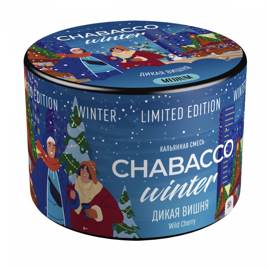 Фото и внешний вид — Смесь для кальяна Chabacco 50гр medium - Wild Cherry (Дикая вишня)