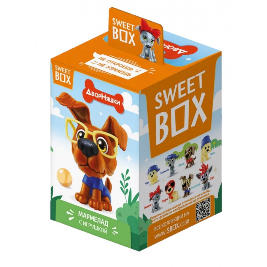 Фото и внешний вид — Мармелад Sweet Box с подарком - Дворняшки 10г (10шт\уп)