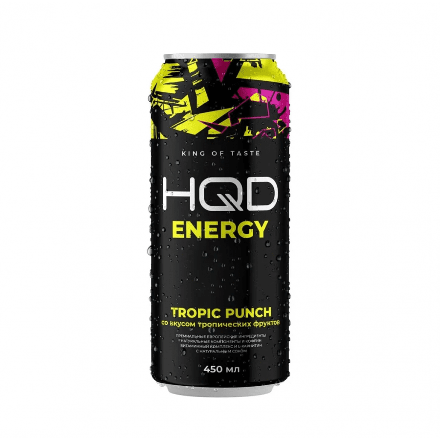 Фото и внешний вид — Энергетический напиток HQD Energy - Tropic Punch (Тропические Фрукты) 450мл