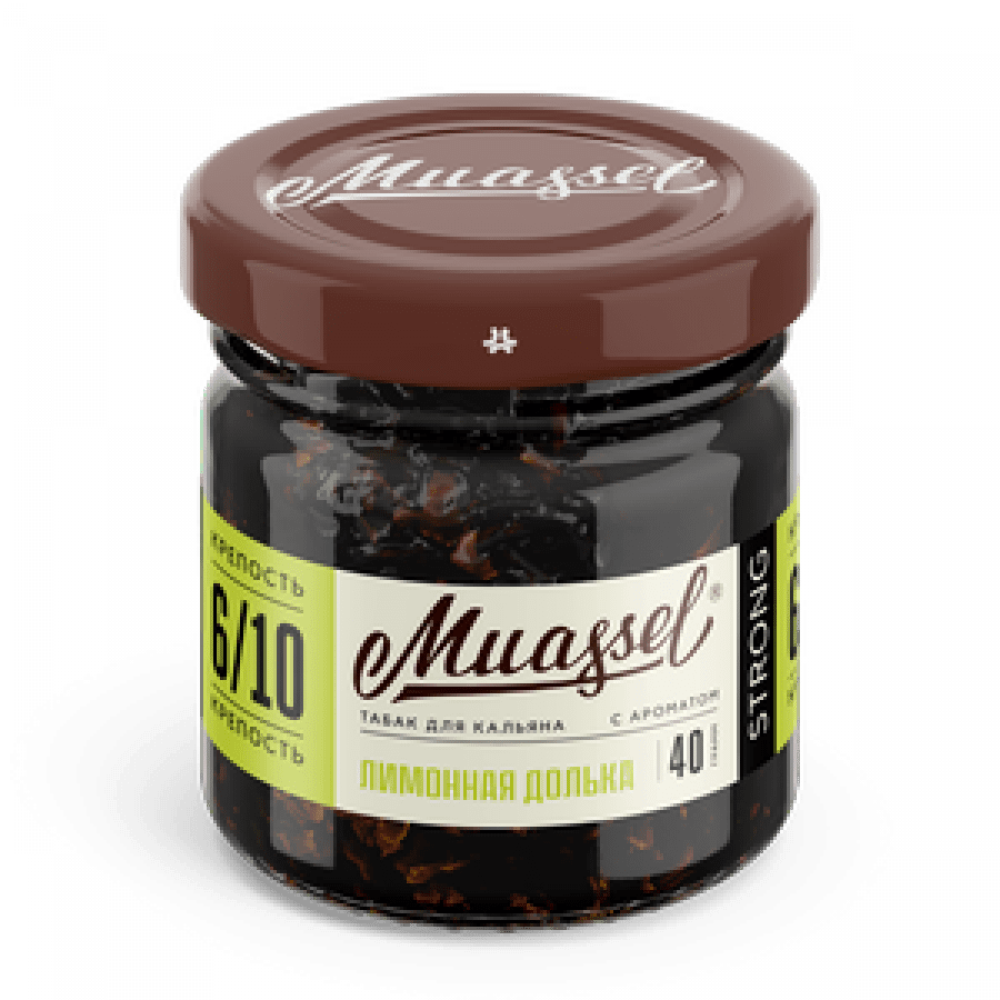 Фото и внешний вид — Табак для кальяна MUASSEL (6/10) 40гр - Лимонная долька