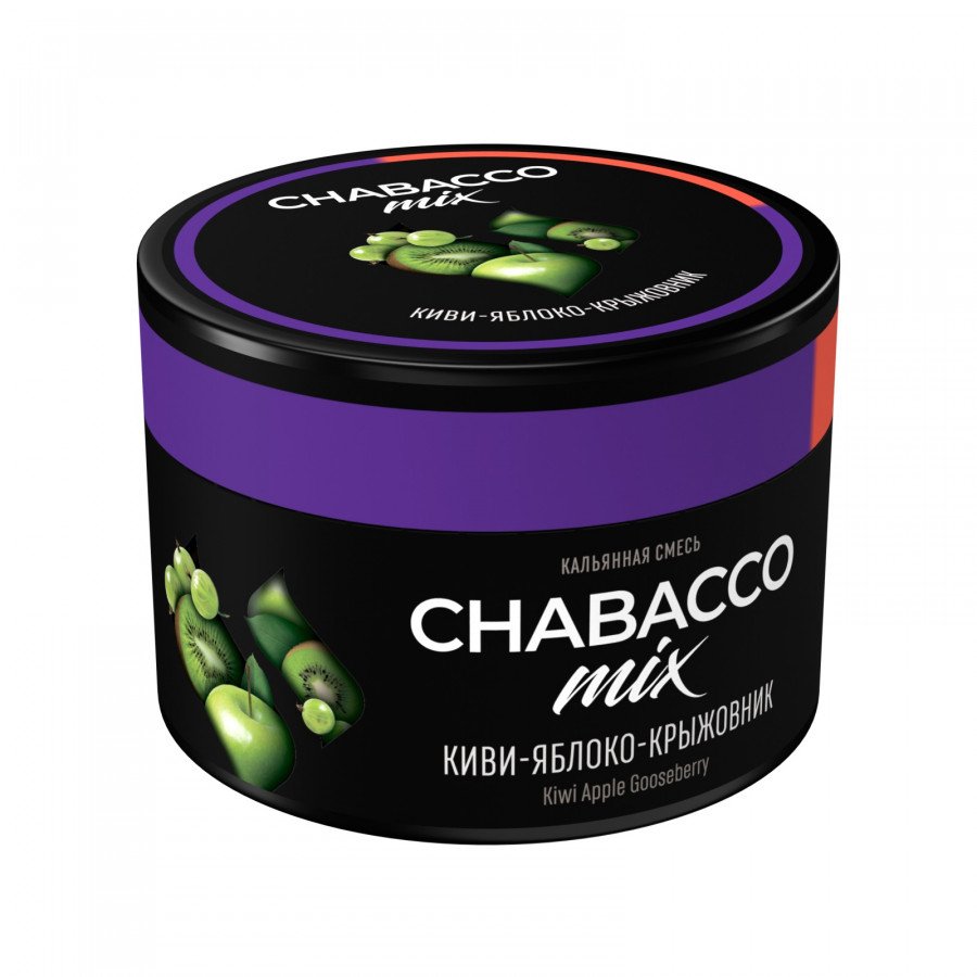 Фото и внешний вид — Смесь для кальяна Chabacco 40г medium - Kiwi Apple Gooseberry (Киви яблоко крыжовник)