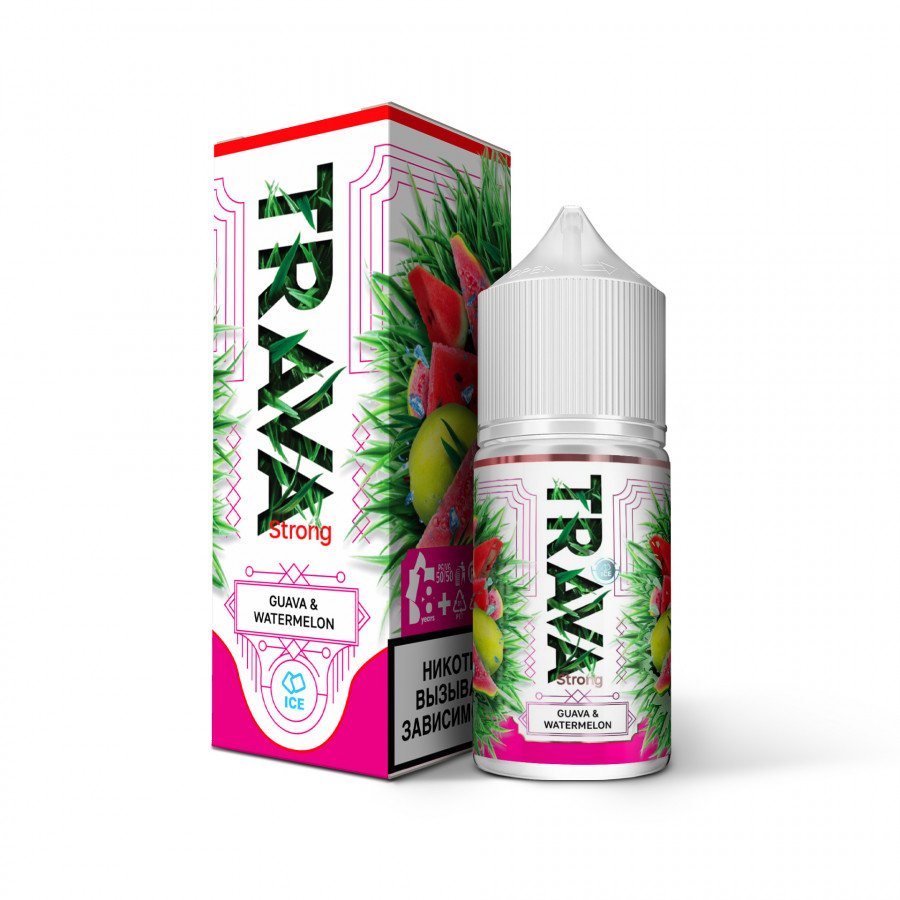Фото и внешний вид — Жидкость TRAVA SALT - Watermelon Guava (Арбуз Гуава Лед) 30мл strong