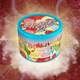 Смесь для кальяна BLAZE X - Sour Bonbon (Тутти-фрутти с клубникой и малиной) 50гр