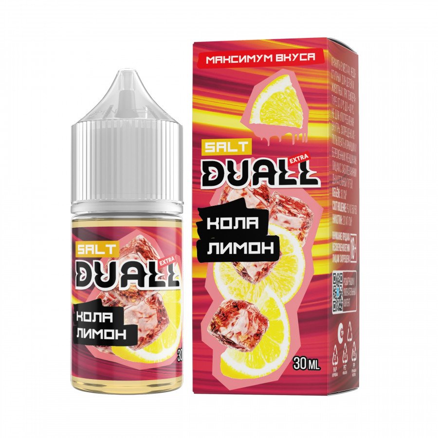 Фото и внешний вид — Жидкость DUALL EXTRA SALT - Кола Лимон 30мл 20мг