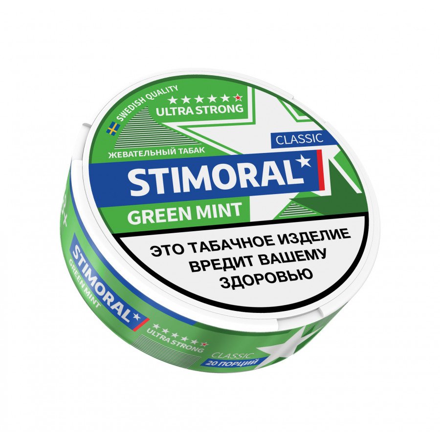 Фото и внешний вид — Табак STIMORAL CLASSIC - Green Mint 10г