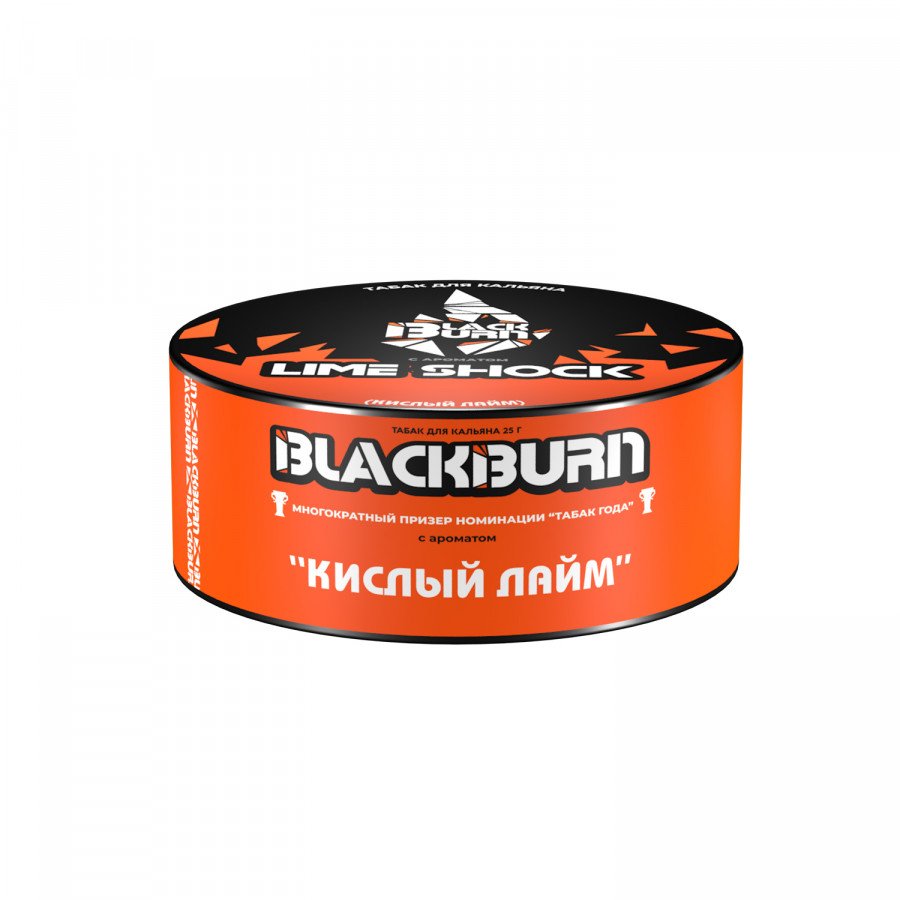 Фото и внешний вид — Табак для кальяна BURN BLACK 25гр - Lime Shock (Кислый Лайм)