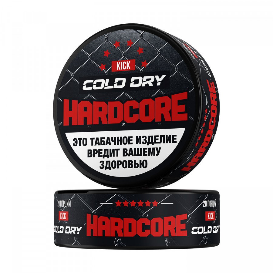 Фото и внешний вид — Табак HARDCORE - Cold Dry Kick 10г