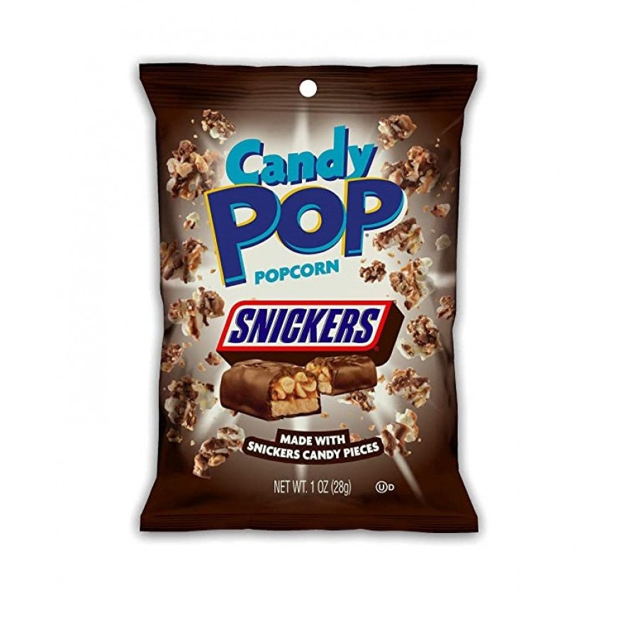 Фото и внешний вид — Попкорн Candy Pop Сникерс 28г (8шт/уп)