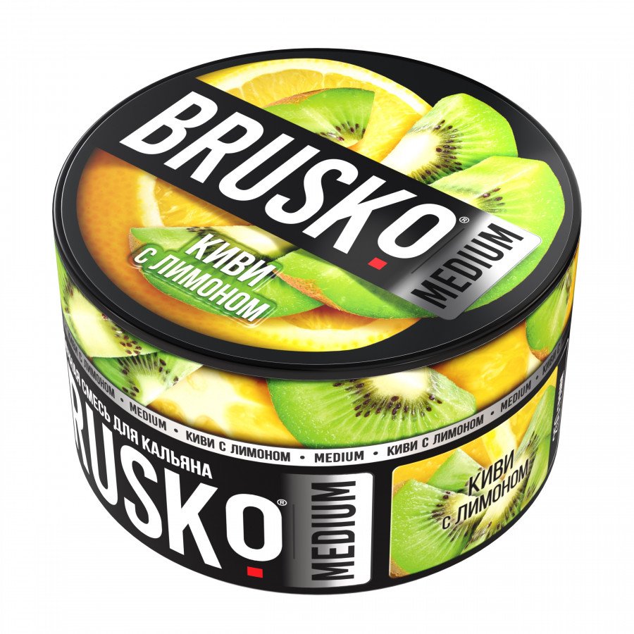 Фото и внешний вид — Смесь для кальяна BRUSKO 250г - Киви с лимоном