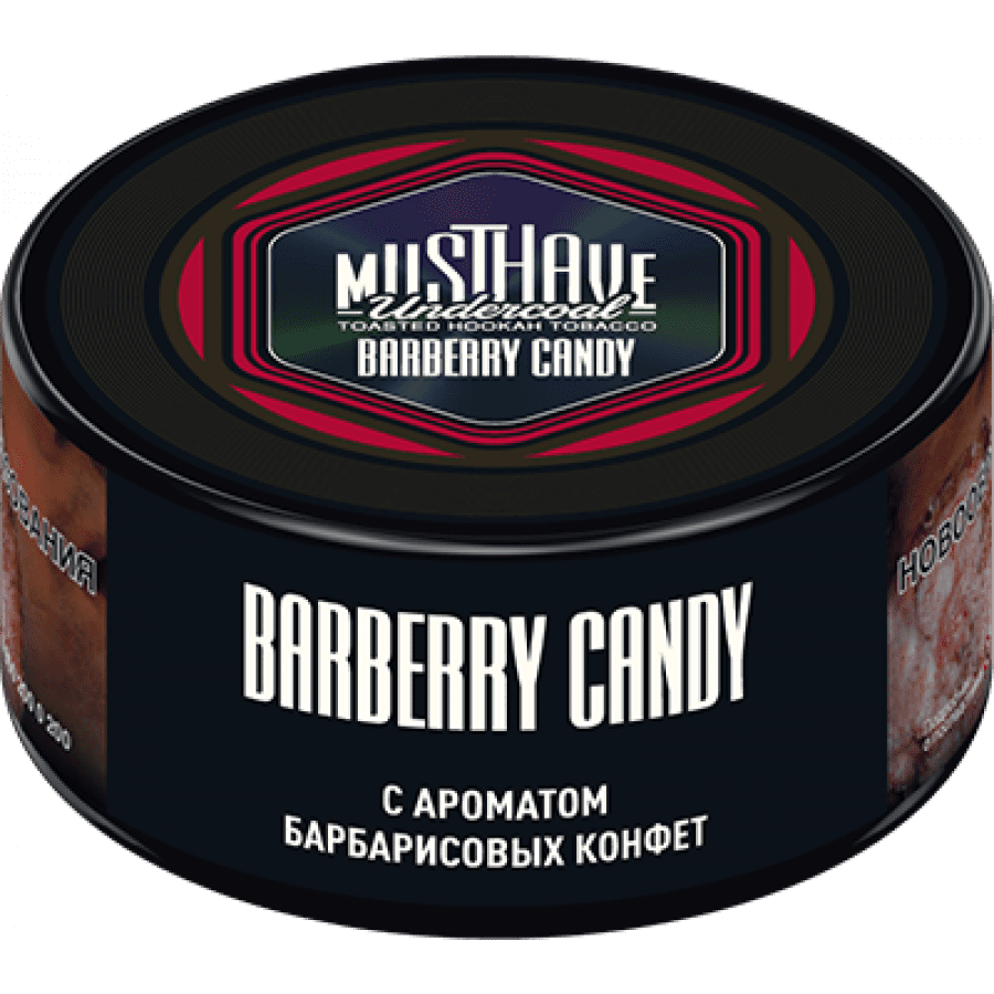 Фото и внешний вид — Табак для кальяна MUST HAVE 25гр - Barberry Candy (с ароматом Барбарисовых конфет)