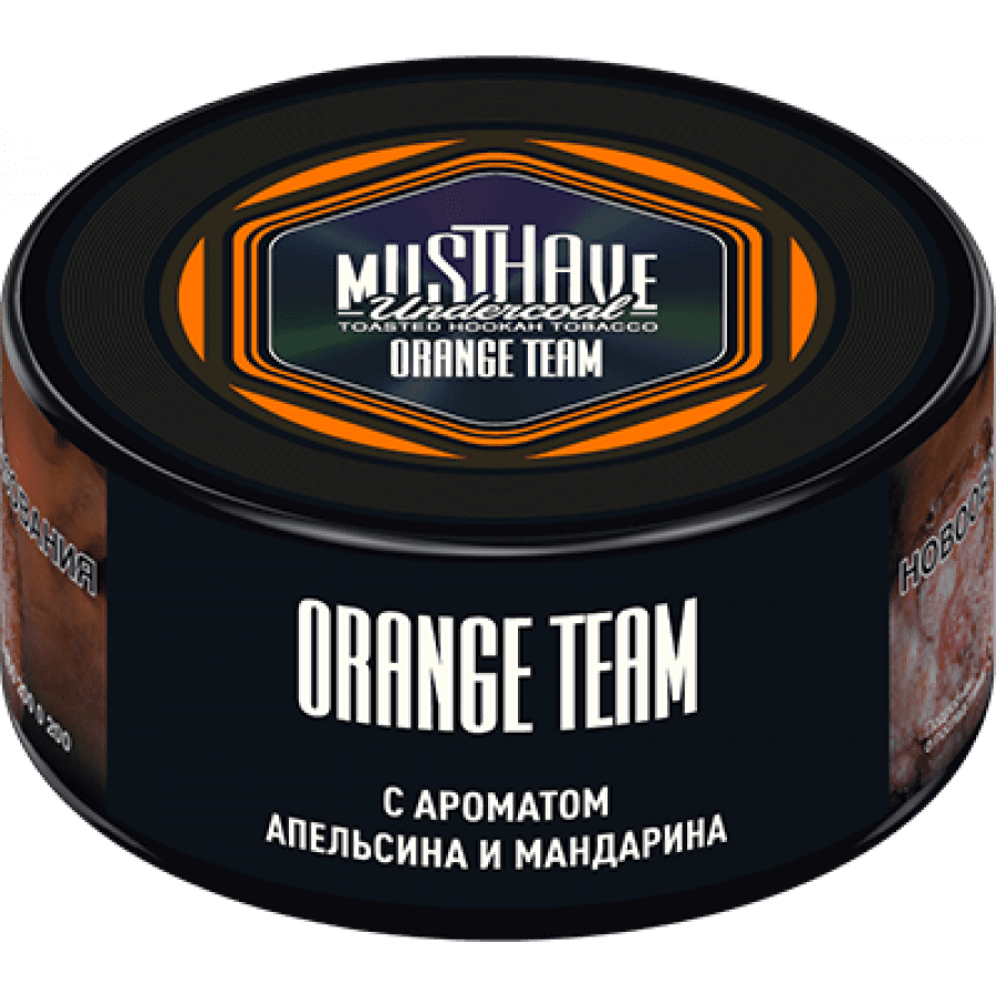 Фото и внешний вид — Табак для кальяна MUST HAVE 25гр - Orange Team (с ароматом Апельсина и мандарина)