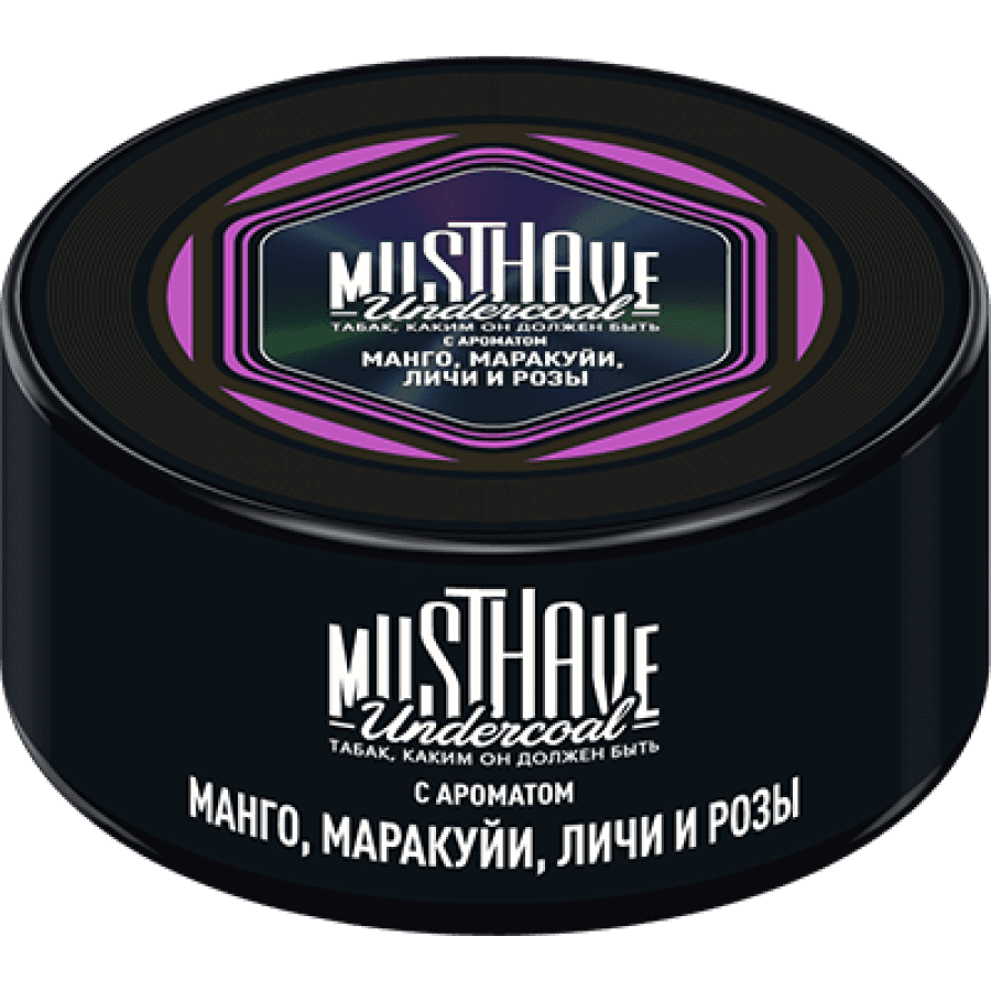 Фото и внешний вид — Табак для кальяна MUST HAVE 25г - с ароматом Манго, Маракуйи, Личи и Розы