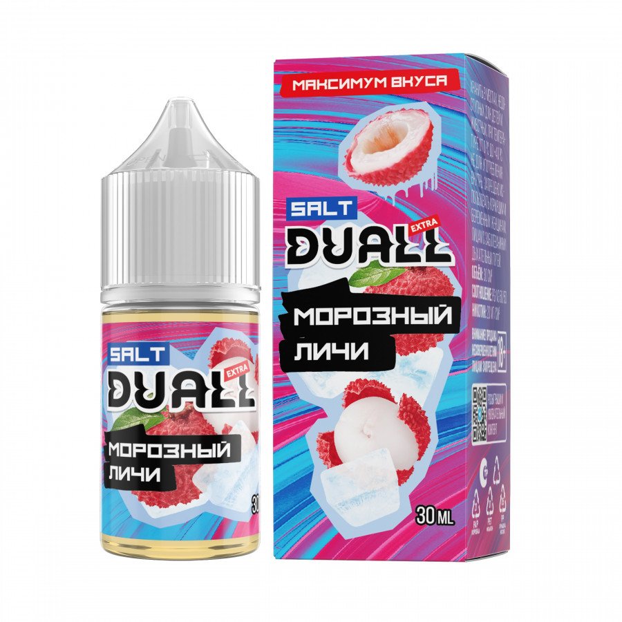 Фото и внешний вид — Жидкость DUALL EXTRA SALT - Морозный Личи 30мл 20мг