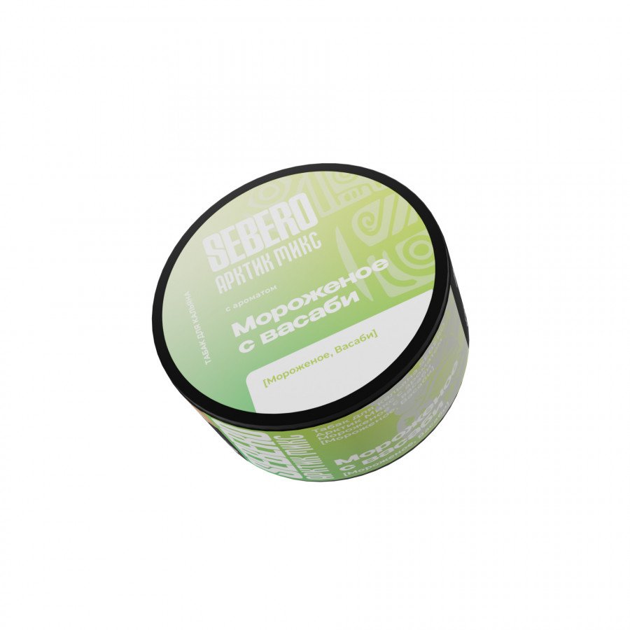 Фото и внешний вид — Табак для кальяна SEBERO 25г - Мороженое с Васаби (Мороженое, Васаби)