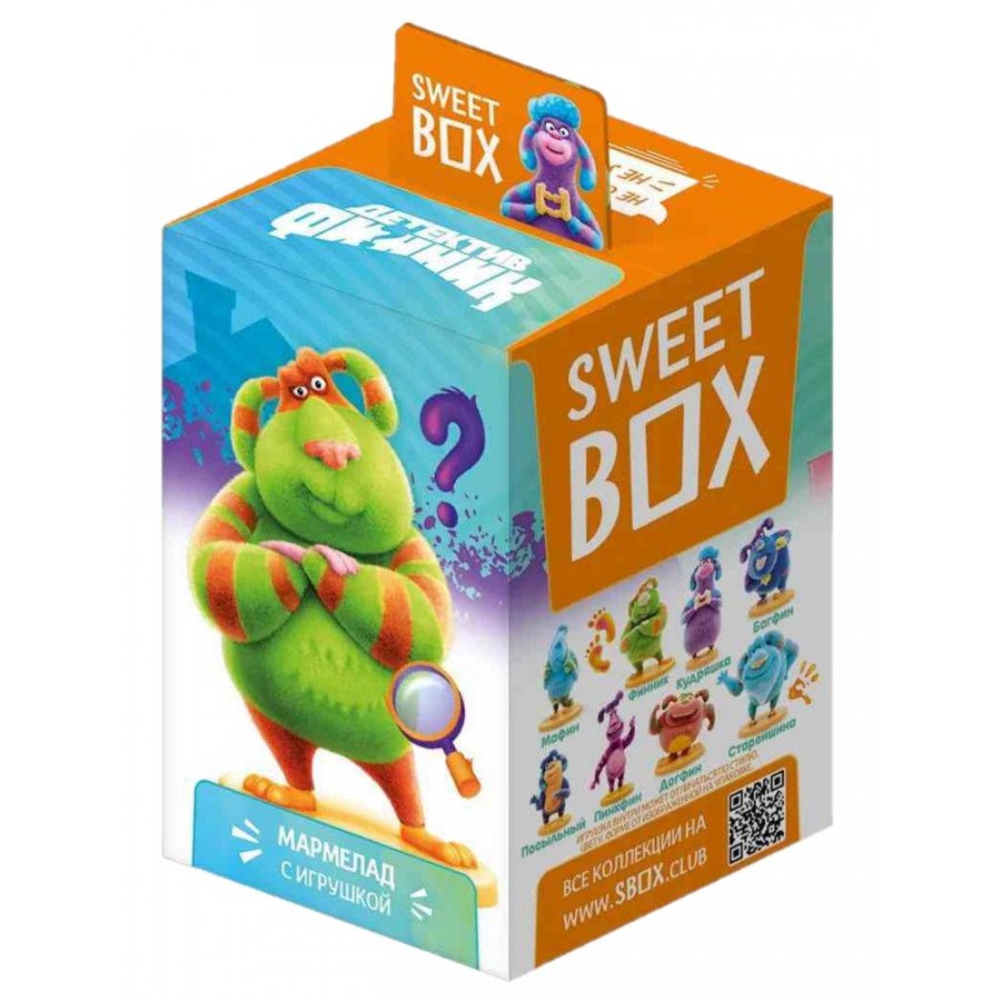 Фото и внешний вид — Мармелад Sweet Box с подарком - Детектив Финник 10гр (10шт\уп)