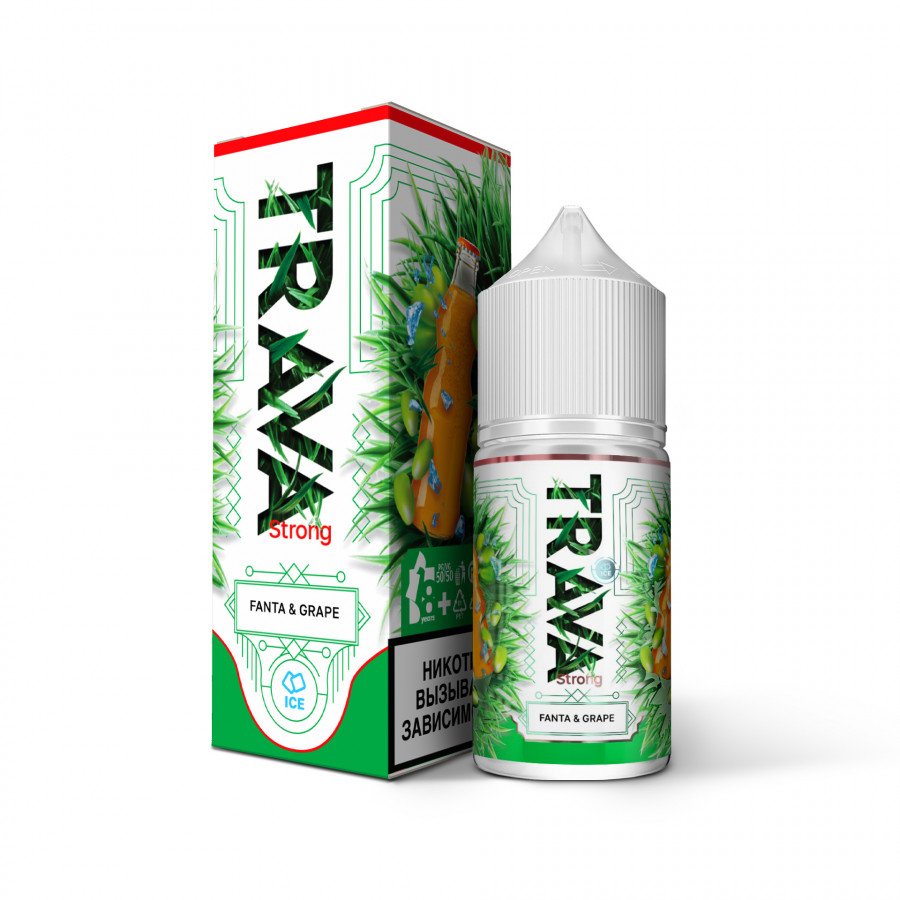 Фото и внешний вид — Жидкость TRAVA SALT - Fanta & Grape (Виноградная фанта) 30мл strong