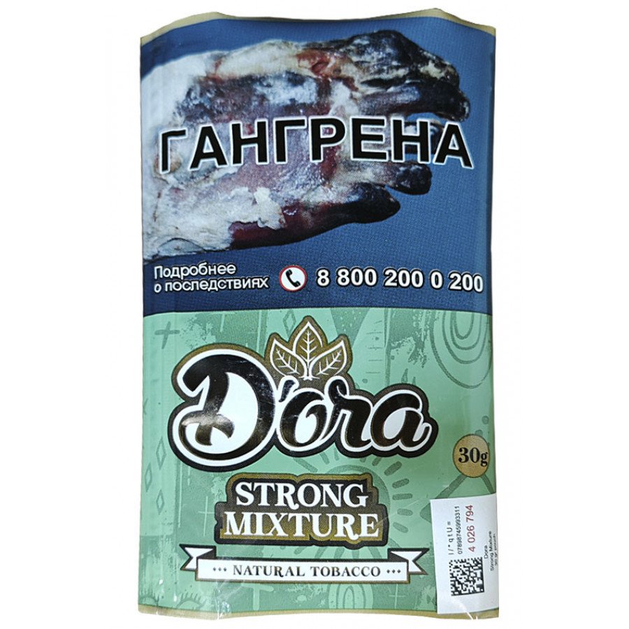 Фото и внешний вид — Сигаретный табак DORA - Strong Mixture 30г