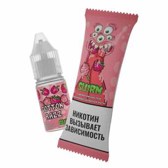 Жидкость SLURM SALT - Cotton Razz (Кислая малиновая сахарная вата) 10мл 15мг
