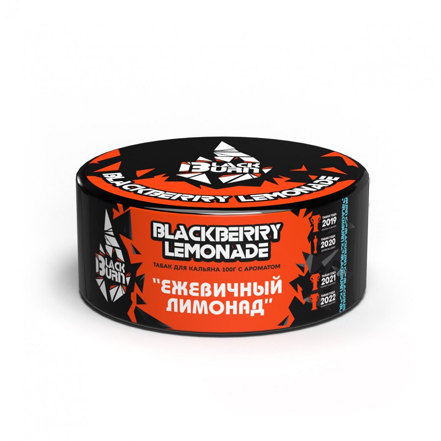 Фото и внешний вид — Табак для кальяна BURN BLACK 100гр - BlackBerry Lemonade (Ежевичный лимонад)