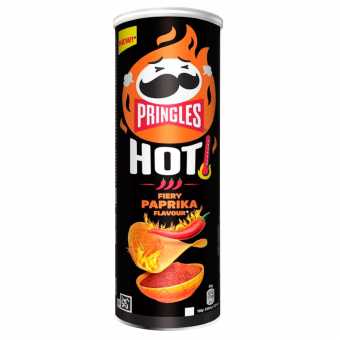 Принглс HOT Fiery Paprika (Принглс Острая Паприка) 160гр (19шт/уп)
