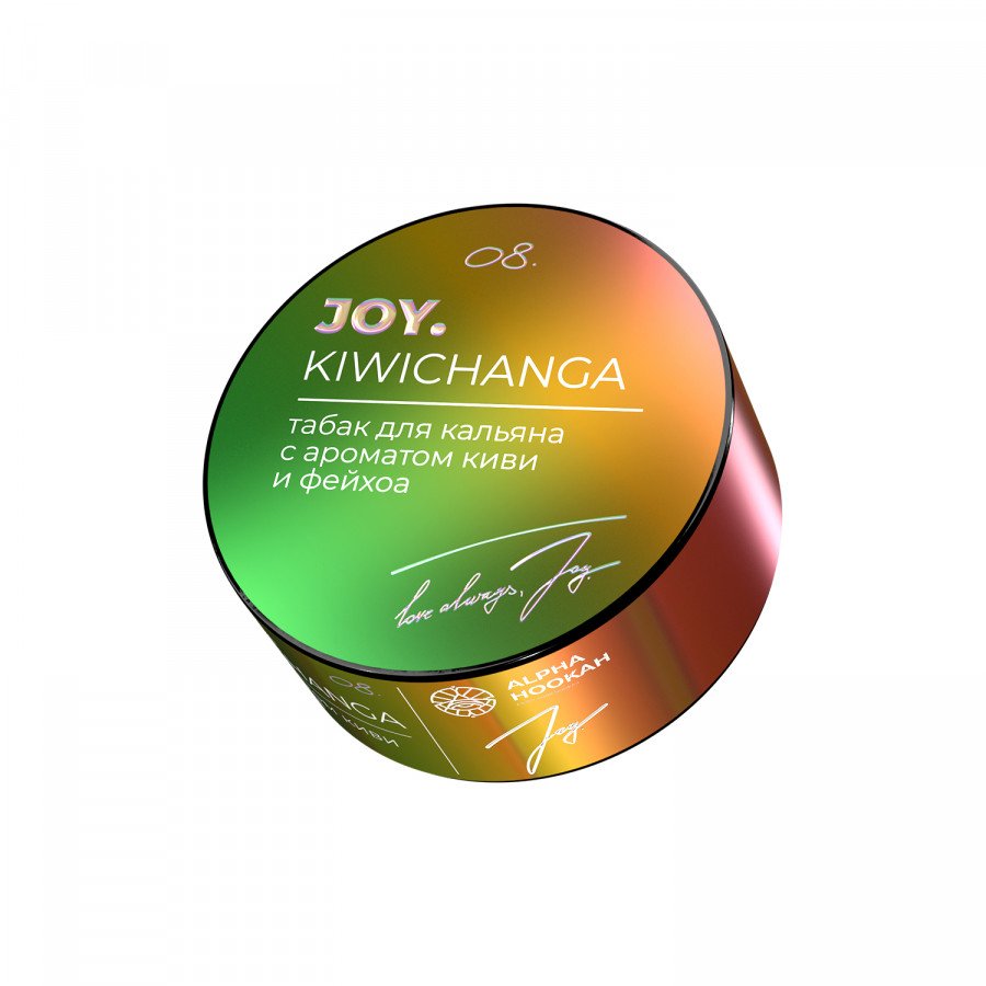 Фото и внешний вид — Табак для кальяна JOY 25г - Kiwichanga (Киви Фейхоа)