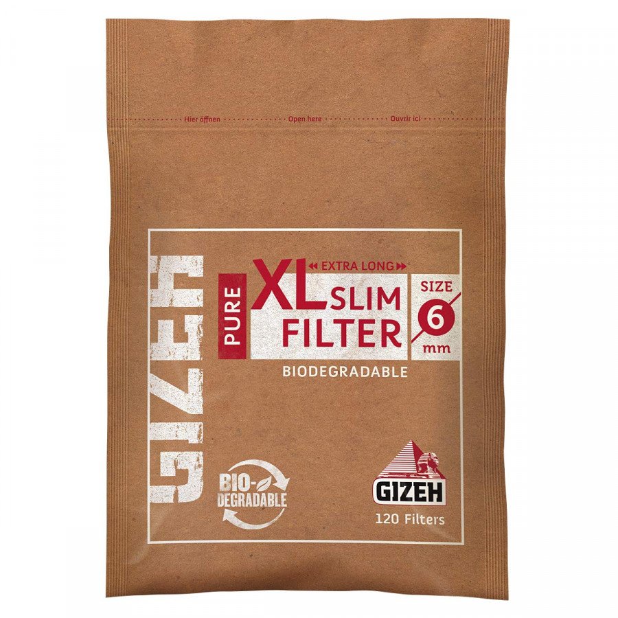 Фото и внешний вид — Фильтры сигаретные GIZEH Pure XL 6мм (120шт) 