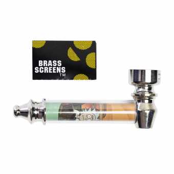 Трубка сувенирная 8,5см ZGY59/80001A (металл/сеточка) в блистере