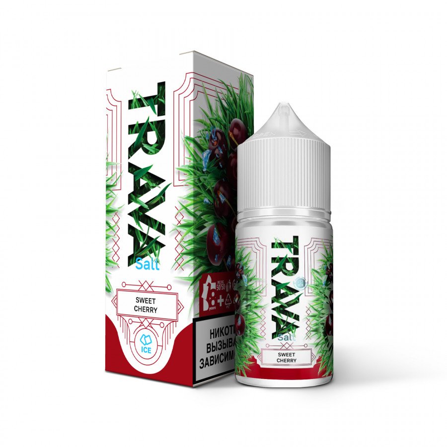 Фото и внешний вид — Жидкость TRAVA SALT - Sweet Cherry (Вишня лед) 30мл 20мг